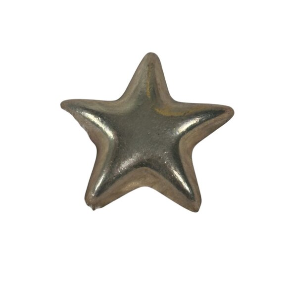 Vintage Tiffany & Co Mexico 925 Sterling Silver Puffy Star Brooch Pin - Picture 10 of 11